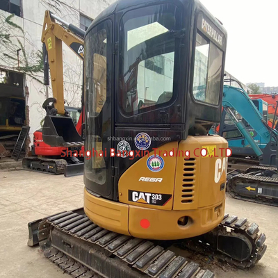 はい,あなたは小さなマシンを検査することができます 中古ミニ掘削機 CAT 303 3000 KG 機械の重量
