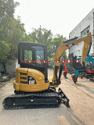 はい,あなたは小さなマシンを検査することができます 中古ミニ掘削機 CAT 303 3000 KG 機械の重量