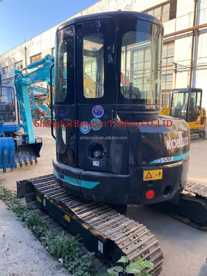 使用済みKobelco SK55ミニ掘削機 EPA/CE認証と5トンの稼働重量