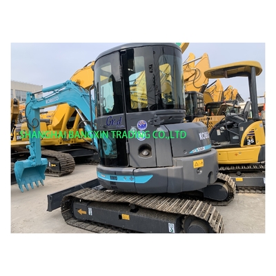 状態は良好です. Kobelco SK55SR ミニ掘削機. 強力なパワーと水力安定性.