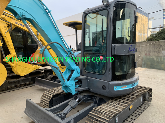 状態は良好です. Kobelco SK55SR ミニ掘削機. 強力なパワーと水力安定性.
