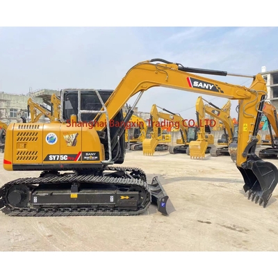 キャットエンジンとオリジナルの水力ポンプのSany SY75ミニ掘削機