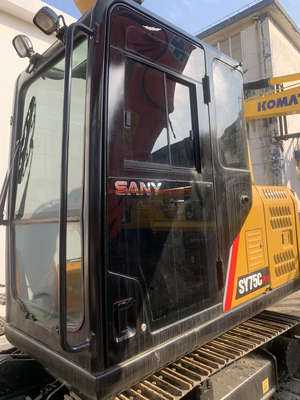 40 kw Sany SY75 中古 クローラー掘削機 ほぼ迅速な購入に準備されています