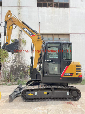 Sany SY55C オリジナルの水力シリンダーと76KWのパワーでグローバル用掘削機