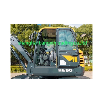 生産性を向上させる 90% 度 HW60 ミニ掘削機と 0.34 バケット容量